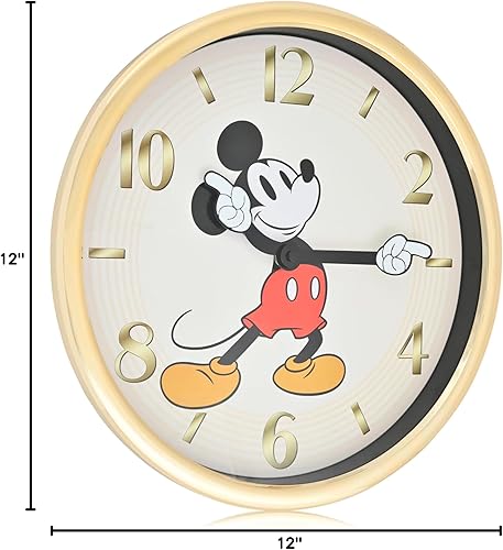 Miniatura 3 de Accutime Mickey Mouse 871776 Retro Art Master - Reloj de pared, color blanco