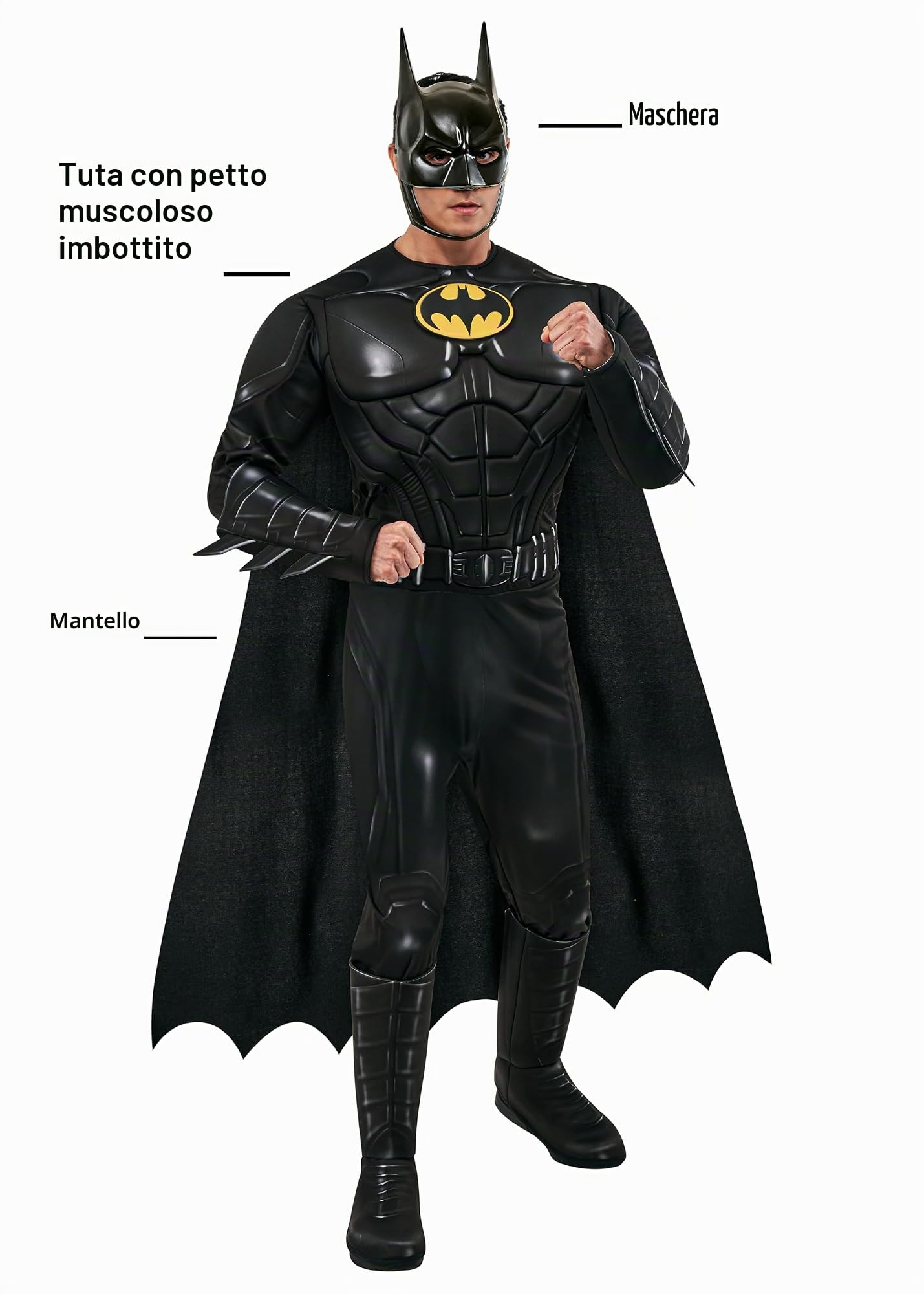 Rubie's, costume da uomo di Batman (Keaton) della DC Comics Flash the Movie