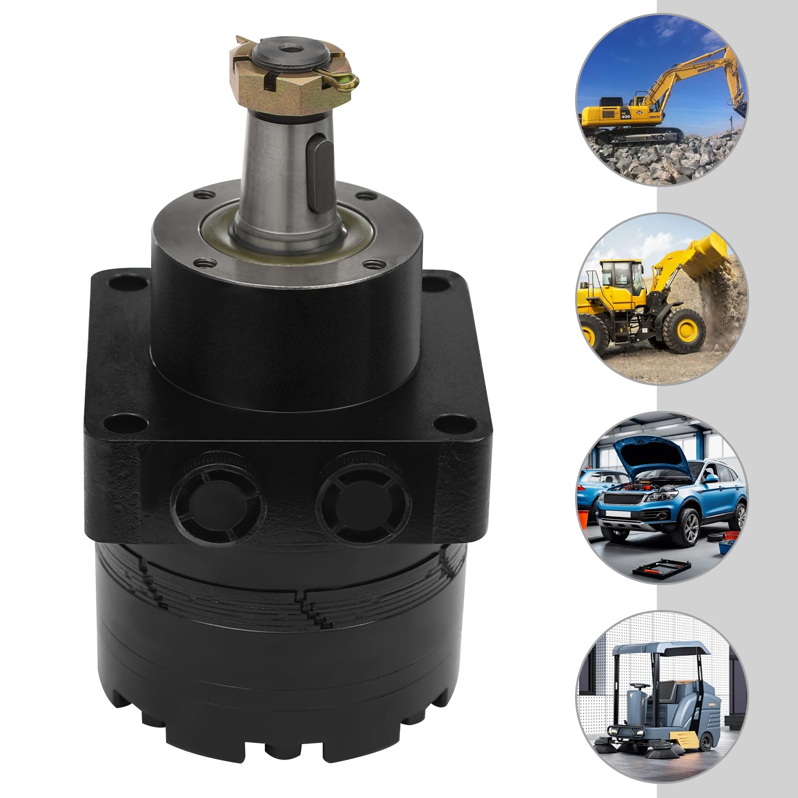 Amazon.com: Hydraulic Motor 5102681YP, Cast Iron Hydraulic Wheel