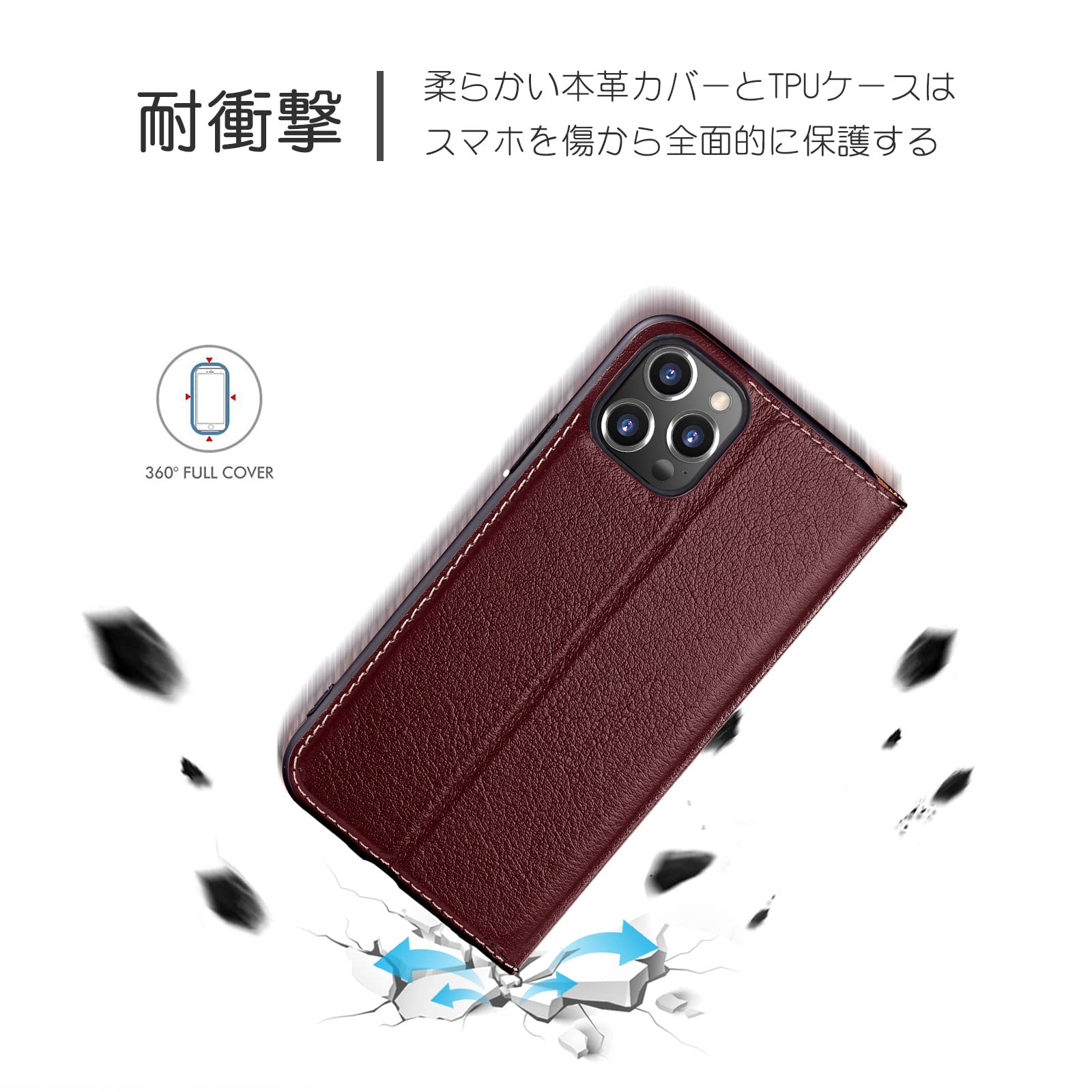 Amazon.co.jp: iPhone14 Pro ケース 手帳型 6.1インチ対応 窓付き薄型 