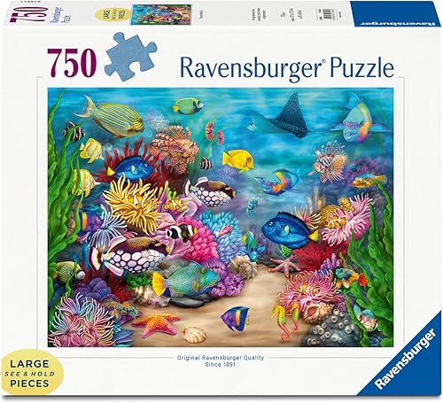 Miniatura 2 de Ravensburger Tropical Reef Life - Rompecabezas de gran formato de 750 piezas | Ideal para adultos y niños | Tecnología única Softclick duradera y