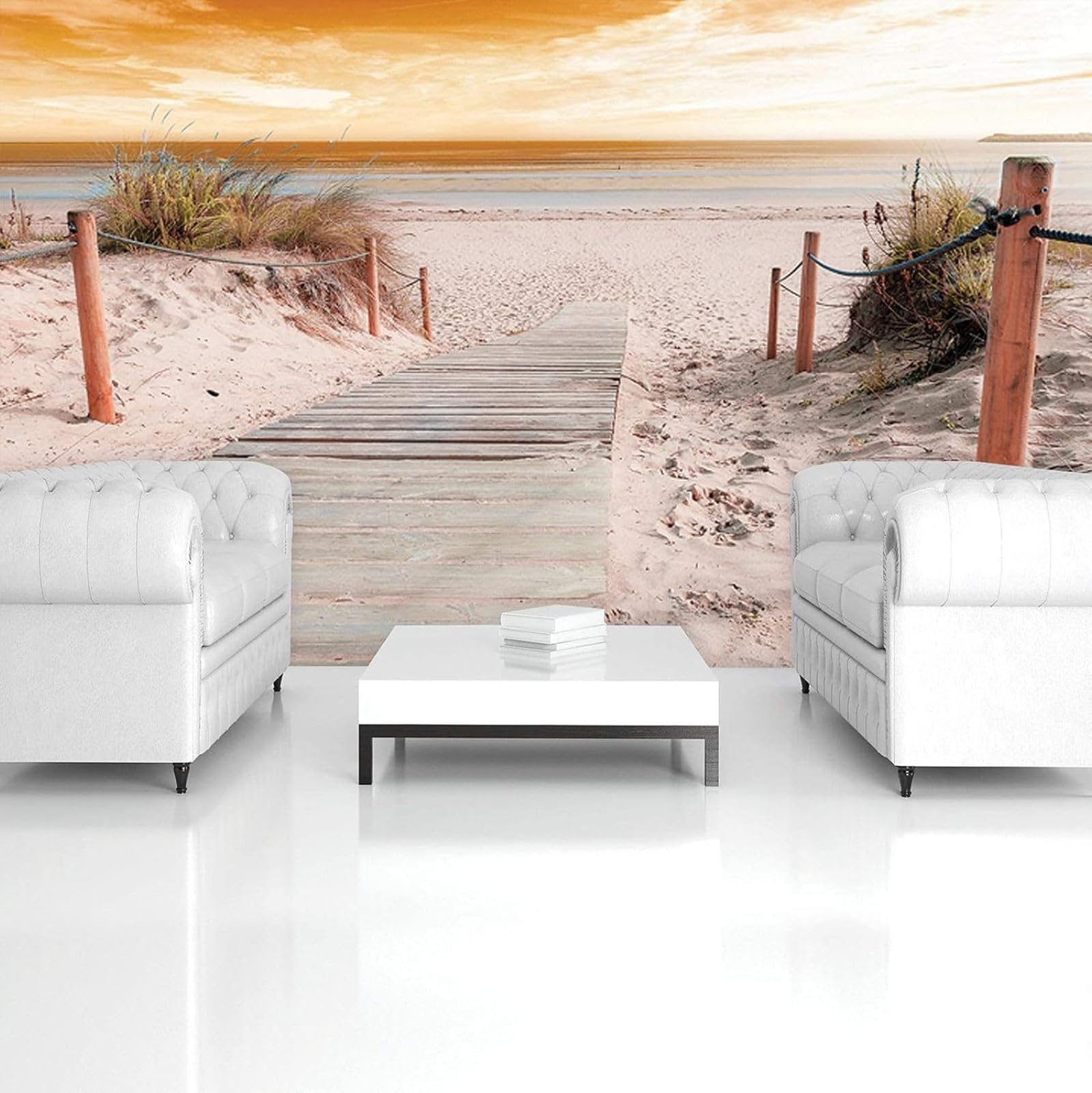 Kfjhgbdshhj 3D Mural Photo Mural-Wallpaper Beach - For Living Room Bedroom - 3D Effect -Sea,250Cmx175cm Poster - Wall Sticker - Frameless Picture