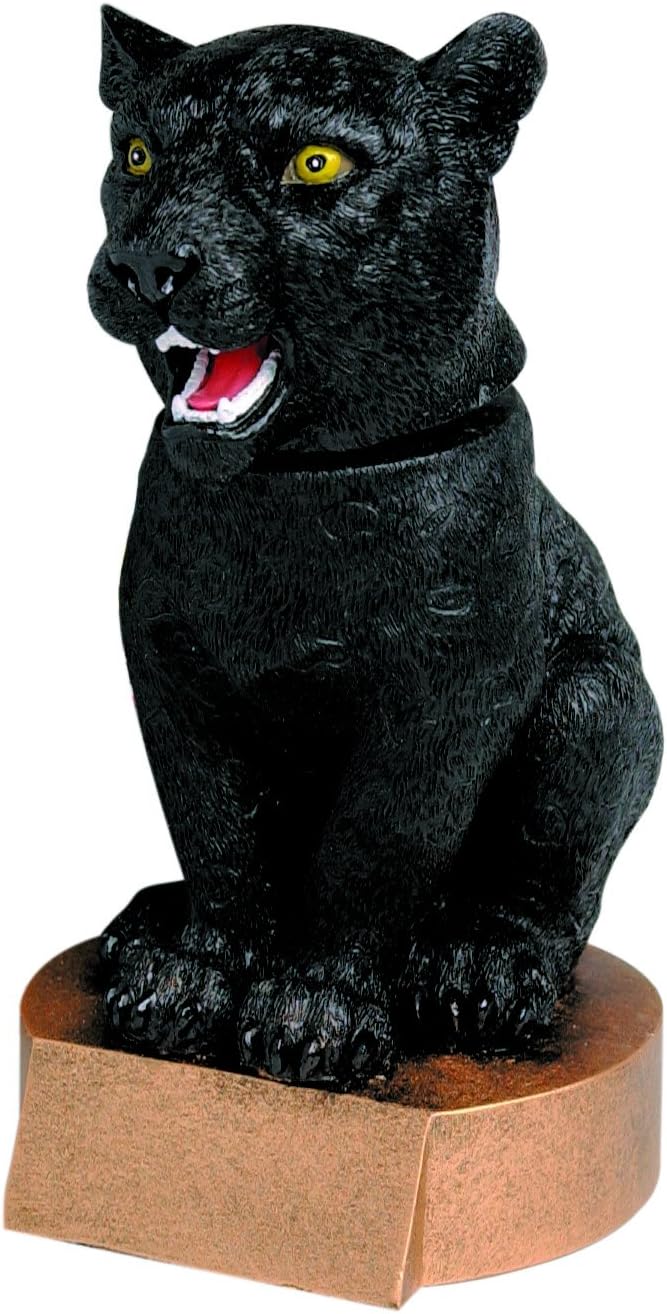 Decade Awards Black Panther Bobblehead Mascot Trophy - 6 Inch Tall | Engraved Panther Award - Customize Now