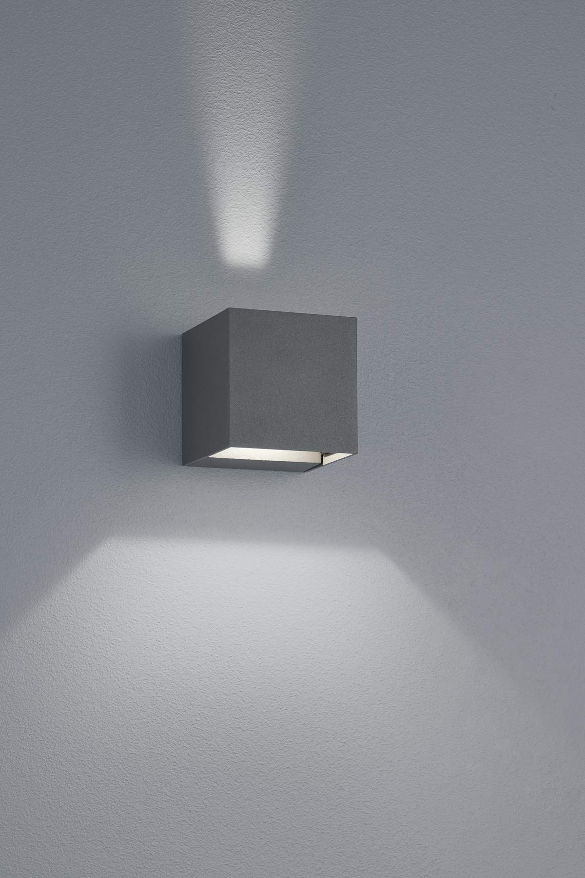 Trio Leuchten Adaja 226860242 LED Außen Wandleuchte, Aluminium, 2 x 3 Watt, Anthrazit