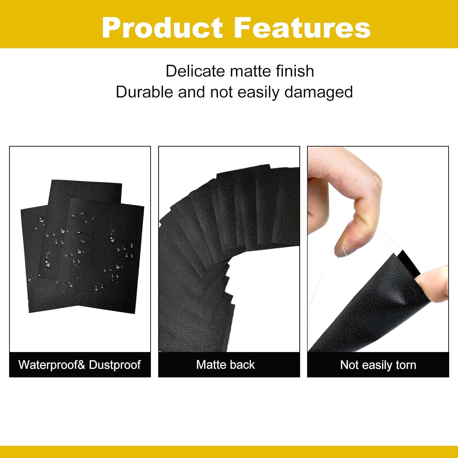 150 Pcs Matte Black Card Sleeves 2.6''x3.6''(66x91mm) Compatible with Standard Sized Trading Card, Fit for MTG PTCG Game Card, Baseball Card, Sport Card