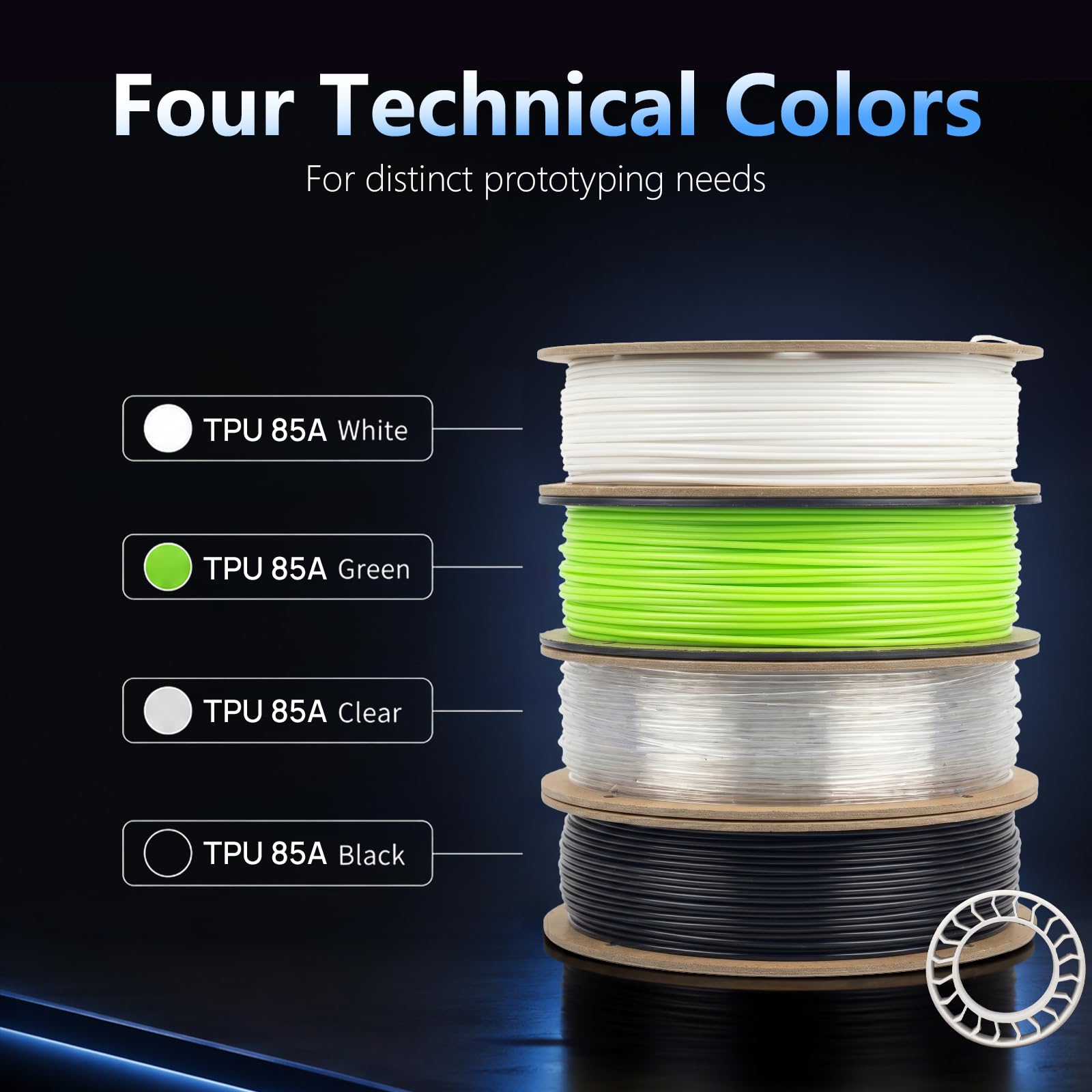 Siraya Tech Flex TPU 85A Filament, ISO 10993, Haute Flexibilité et Robustesse, Haut Débit et Vitesse, Sac en Aluminium Résistant à l'Humidité - pour Chaussures, Équipements de Protection(Noir, 1kg)