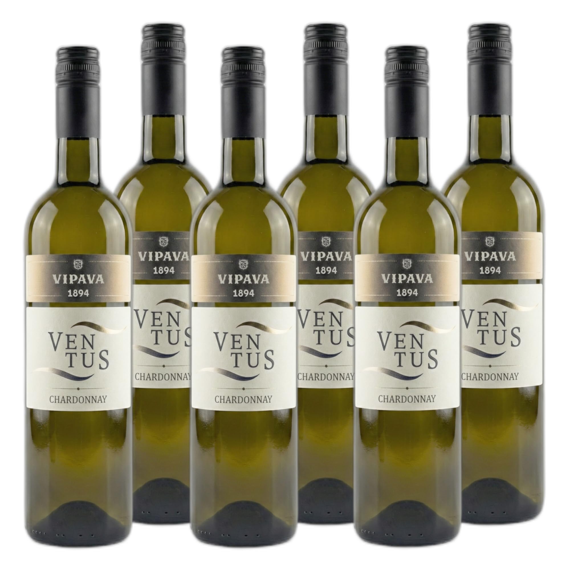 Vipava1894 Weißwein Chardonnay, von Hand gelesener trockener Weißwein (6 x 0.75 l)