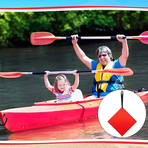 Miniatura 7 de Oudain 2 banderas rojas de seguridad para kayak con gancho para kayak sup canoas remolque camión barco remolque kit de accesorios de advertencia de