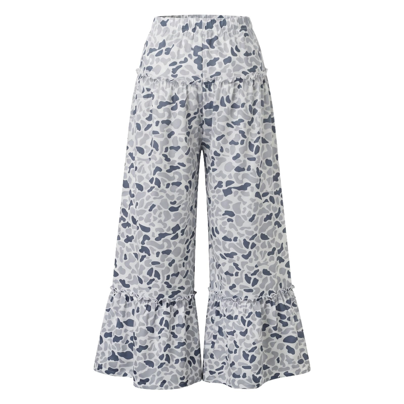 Générique Pantalon Femme Survetement Femme - Pantalon Ample Et Décontracté À Jambes Larges avec Débardeur À Volants Et Imprimé Imprimé pour Un Confort Optimal Au Quotidien