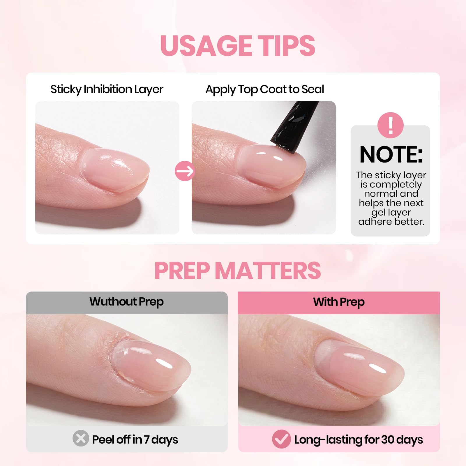 Beetles Hard Gel Nails - Pink Builder Gel -5 Beetles Hard Gel Nails - Pink Builder Gel -5