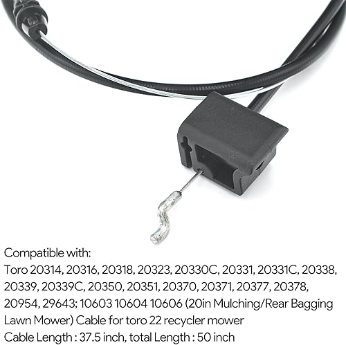 Miniatura 2 de 112-8818 Cable de freno para cortacésped Toro de 20 pulgadas de ensacado trasero y reciclador de 22 pulgadas 20314 20316 20323 20330 20331 20338