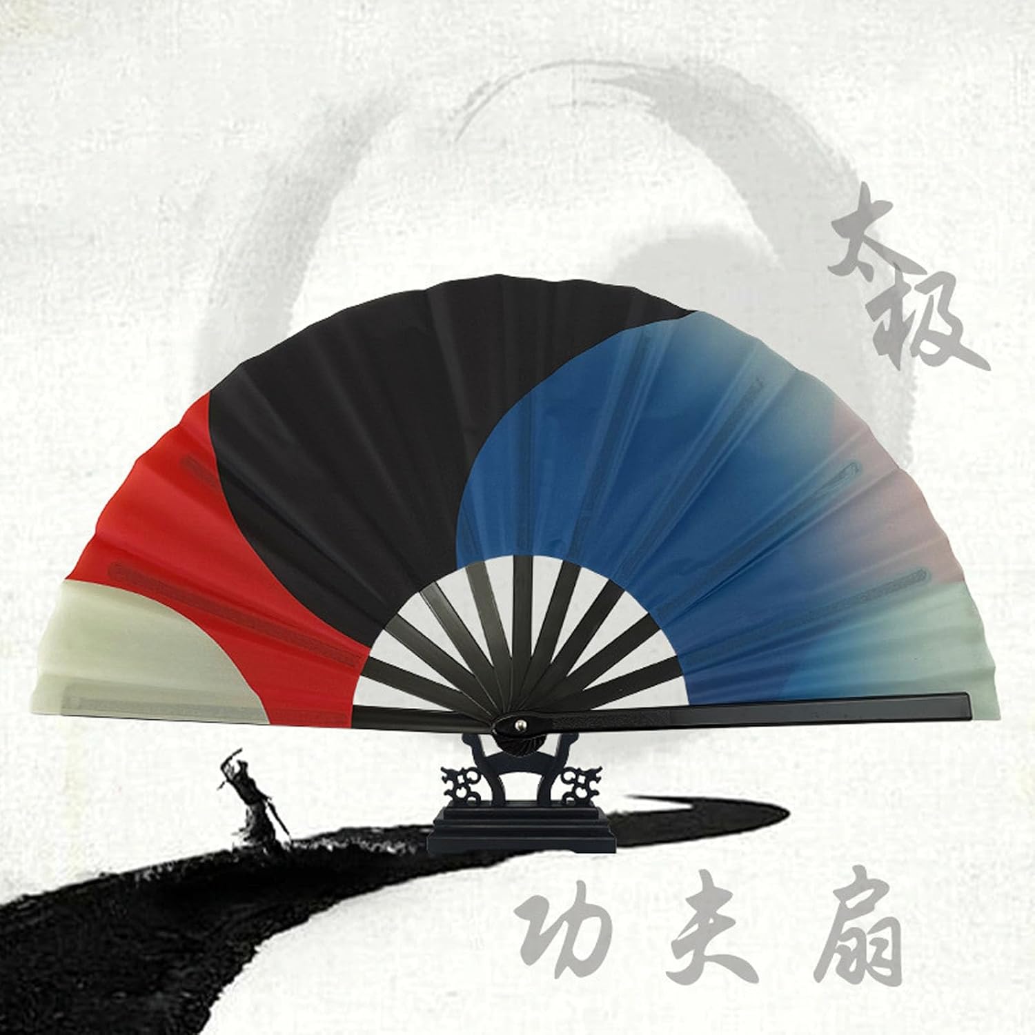 Upgrades10 Inch Double Side Martial Arts with Frame Martial Creativity Practice Fan for & Practice Double Partial Calm Force Fan