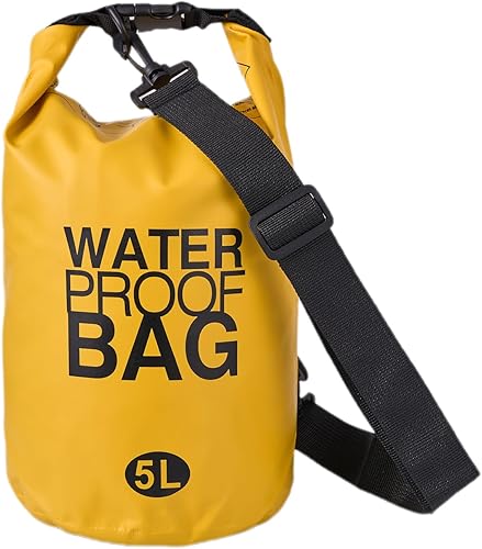 Bolsa seca impermeable  Saco seco de PVC enrollable (2L, 5L, 10L 20L) para kayak, canotaje, rafting, camping y deportes acuáticos  Mantiene el