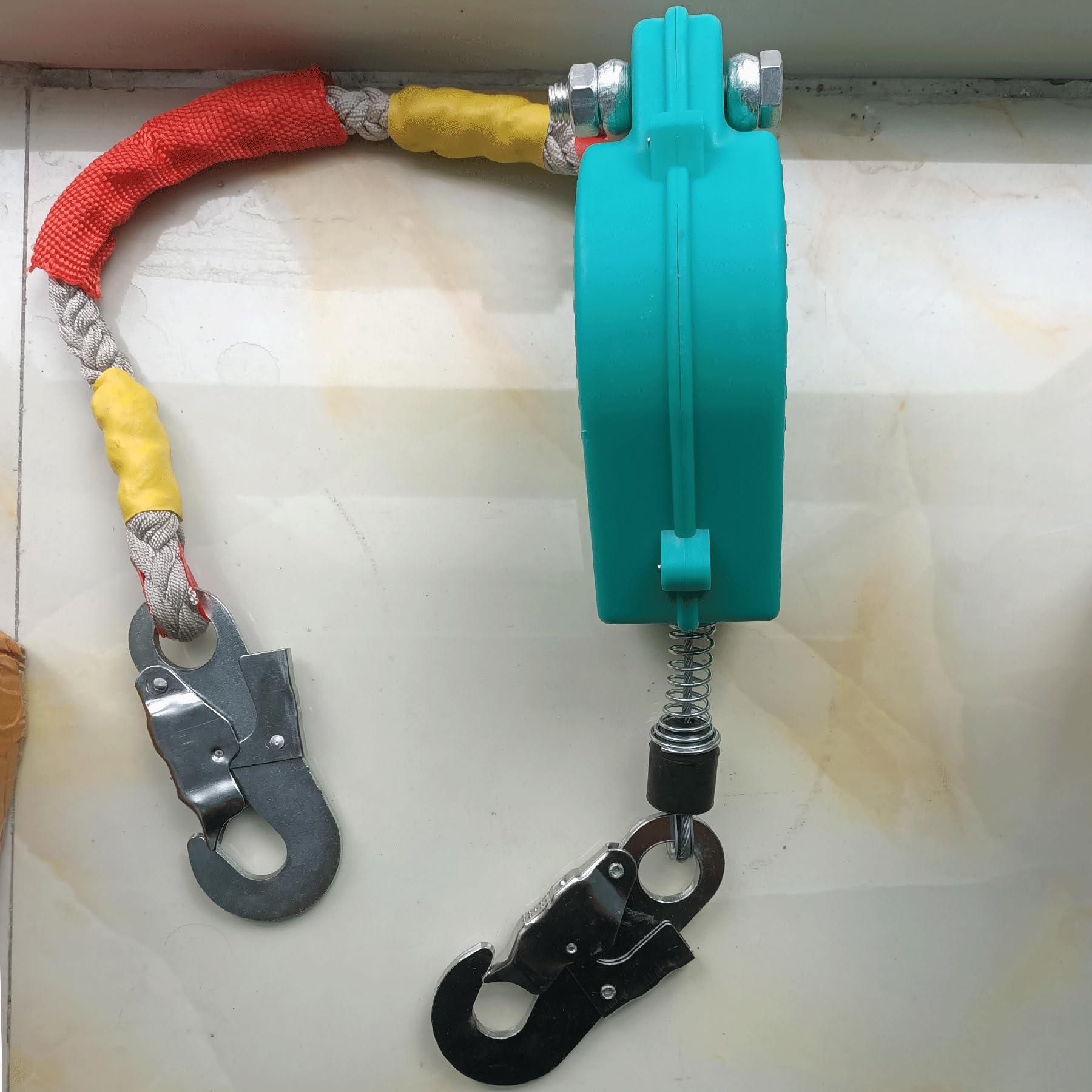 2pc Dispositivo Anticaidas Retractil, 3-20m Limitador de Caída Personal, Profesión Equipos Anticaídas Dispositivo para Techos y Construcción de Edificios, Carga:150kg