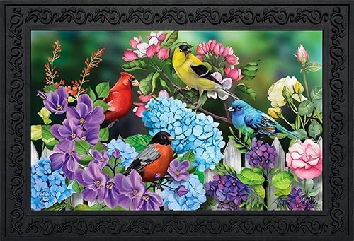 Miniatura 9 de Felpudo de resorte para colibríes, diseño floral, para interiores y exteriores, 30 x 18 pulgadas Briarwood Lane