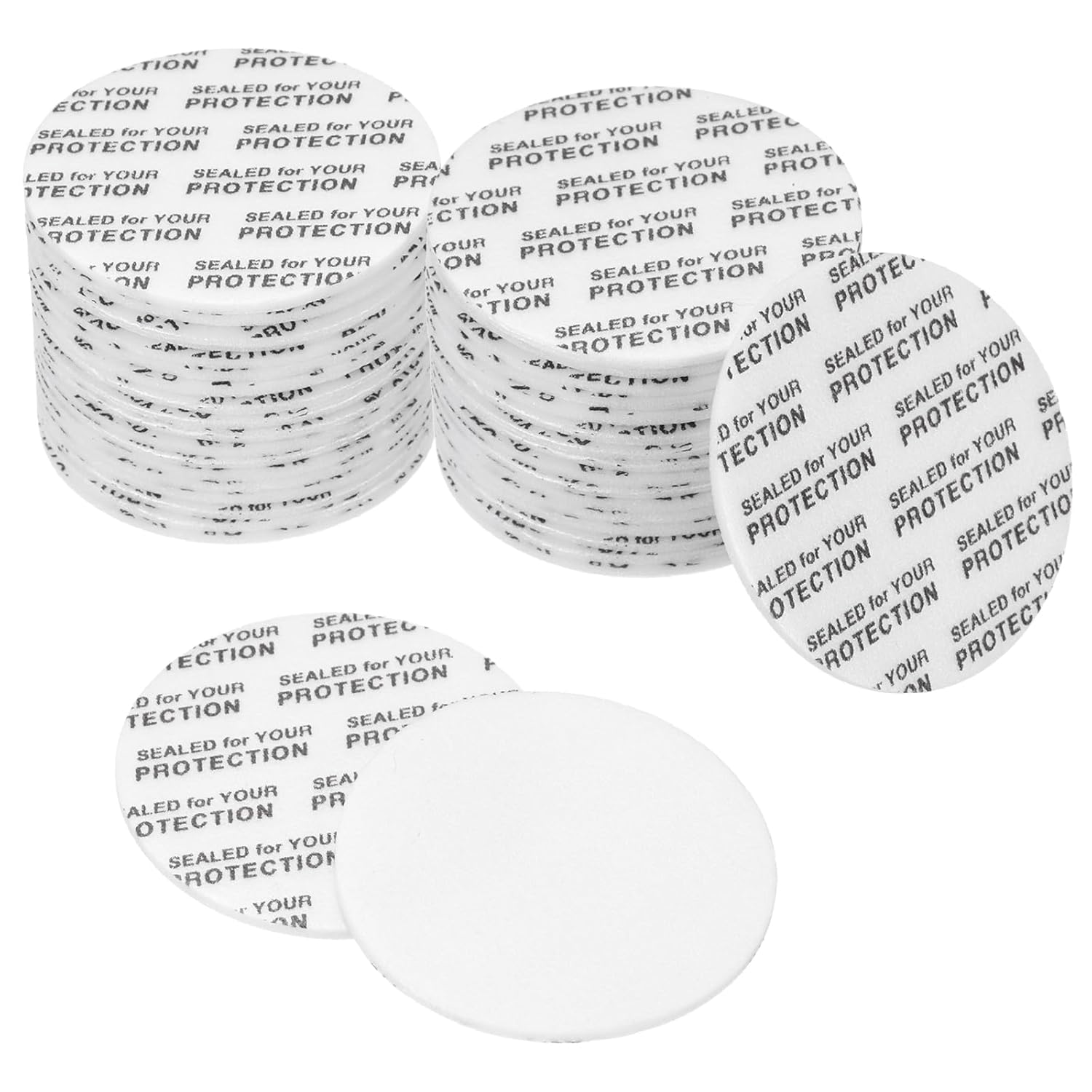 PATIKIL 38mm Foam Lid Liners 160 Pack - Adhesive PS Pressure Sensitive Seals, Leak-Proof Tamper Resistant for Jars Bottles Canning Vials