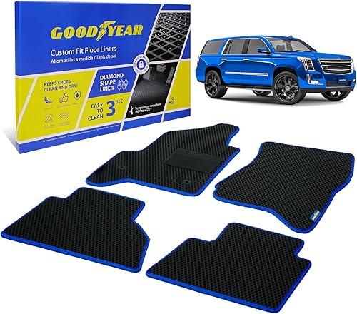 Miniatura 30 de Goodyear Alfombrillas de coche para todo tipo de clima, ajuste personalizado para Jeep Cherokee 2019-2023, juego de 5 piezas, forros de piso