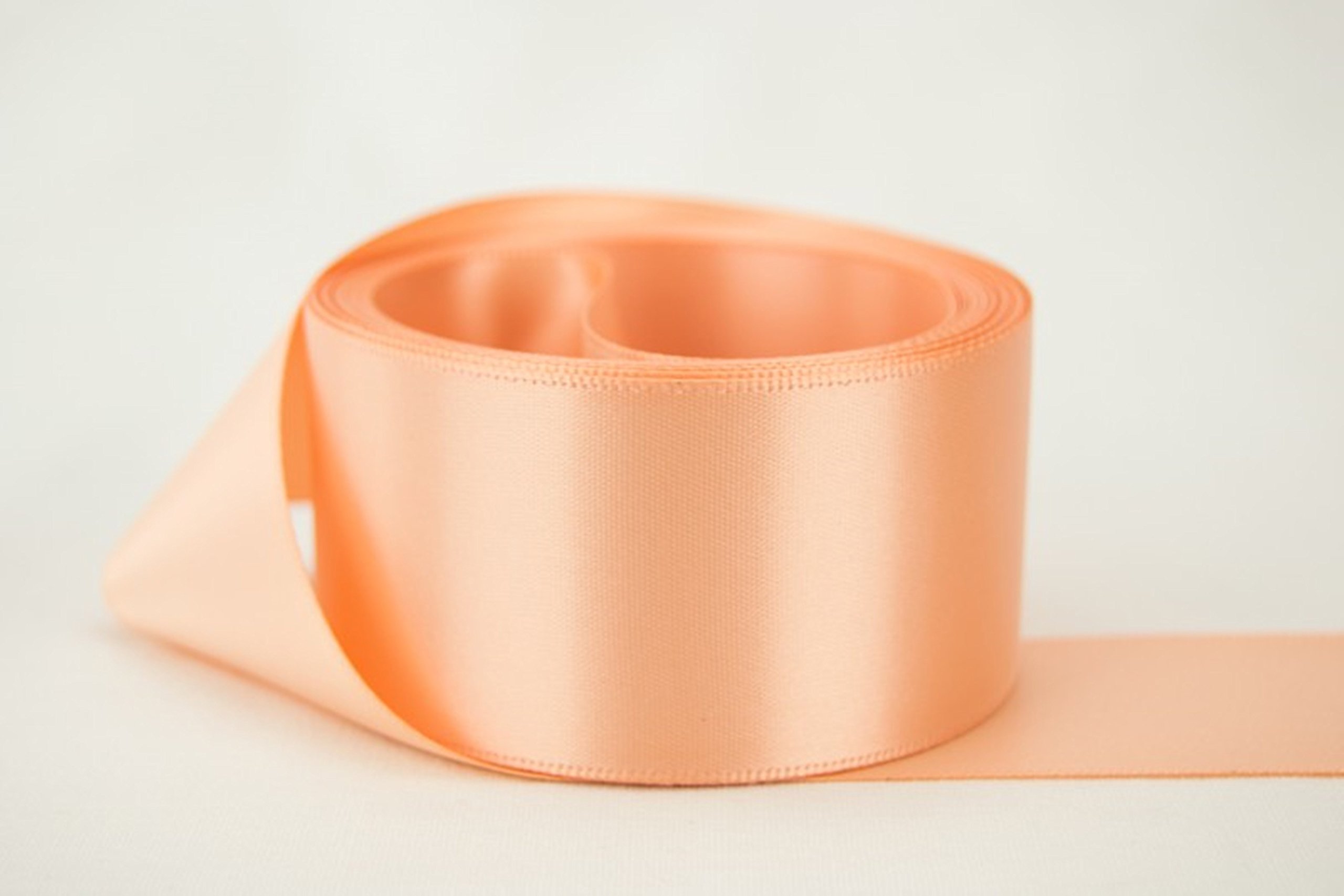 Gcs Peach Satin Ribbon 50Mm Wide 3 Meters Buy 3 & Get 1 Free
