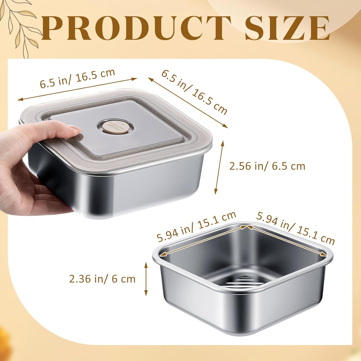 4 Pack 43oz Large Stainless Steel Sandwich Containers with Lids, Leak-proof Reusable Lunch Boxes, Meal Prep Bento Box, Food Storage Containers for Snacks & Fruits, Dishwasher Safe, 1300 ml - Image 2
