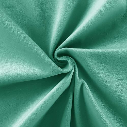 Miniatura 6 de Paquete de 2 fundas de almohada de terciopelo azul bebé de 18 x 18 pulgadas con patrón geométrico dorado tridimensional, fundas de cojín cuadradas