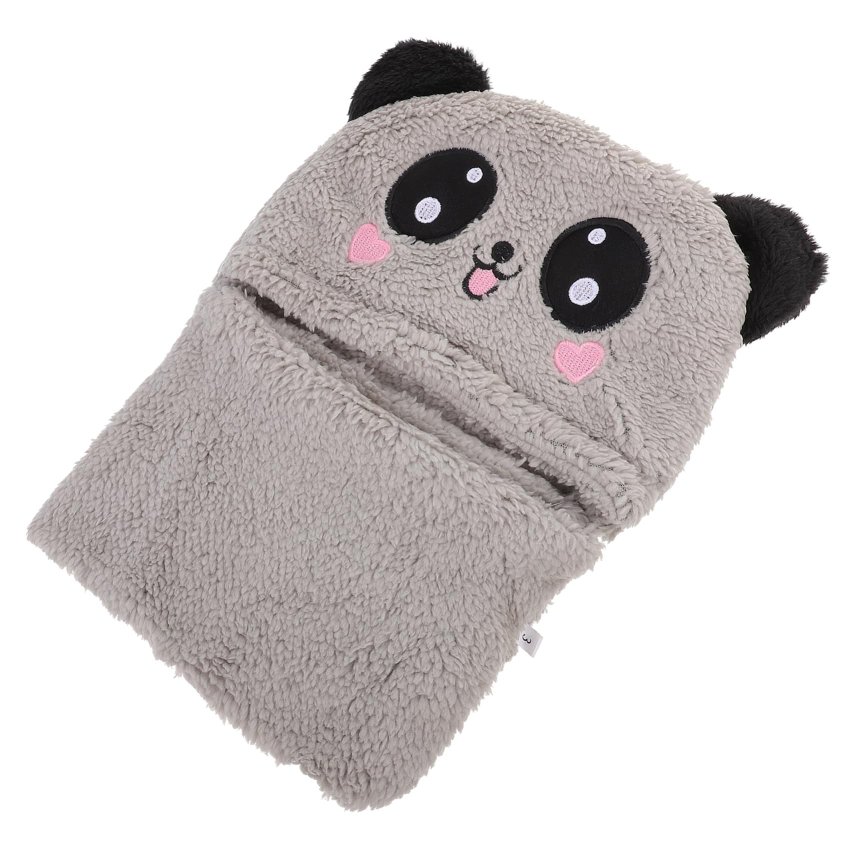 FAVOMOTO Outdoor Neck Warmer 1 Kids Hat and Scarf Winter Warm Hooded Scarf Soft Fleece Material Animal Grey