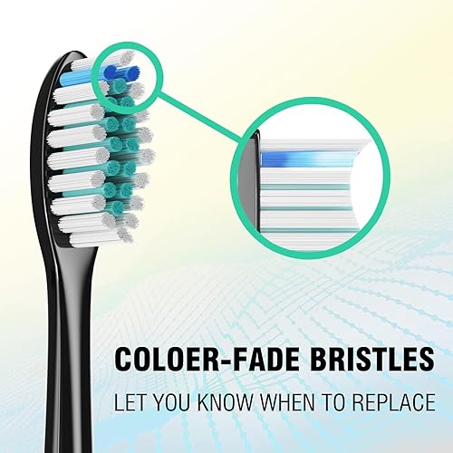 Miniatura 6 de Whuppsi Cabezales de cepillo de repuesto para cepillos de dientes eléctricos Philips Sonicare, 8 piezas, negro, repuestos para ProtectiveClean, para