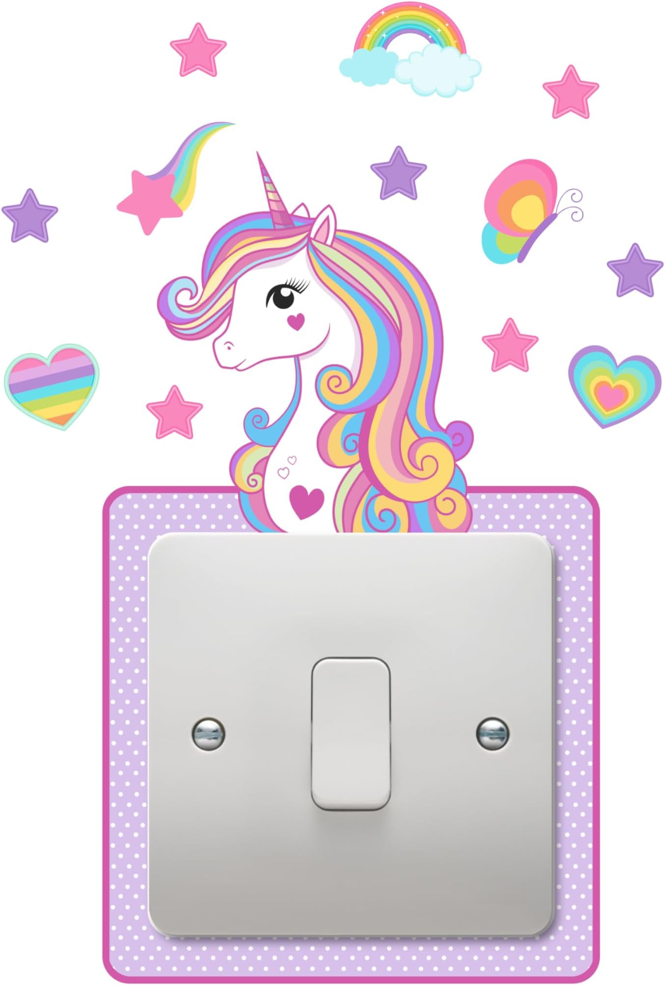 Magical Unicorn Light Switch Sticker Vinyl Skin Cool Stuff Teen Bedroom Accessories Cute Mermaid Girls Bedroom Room Decor