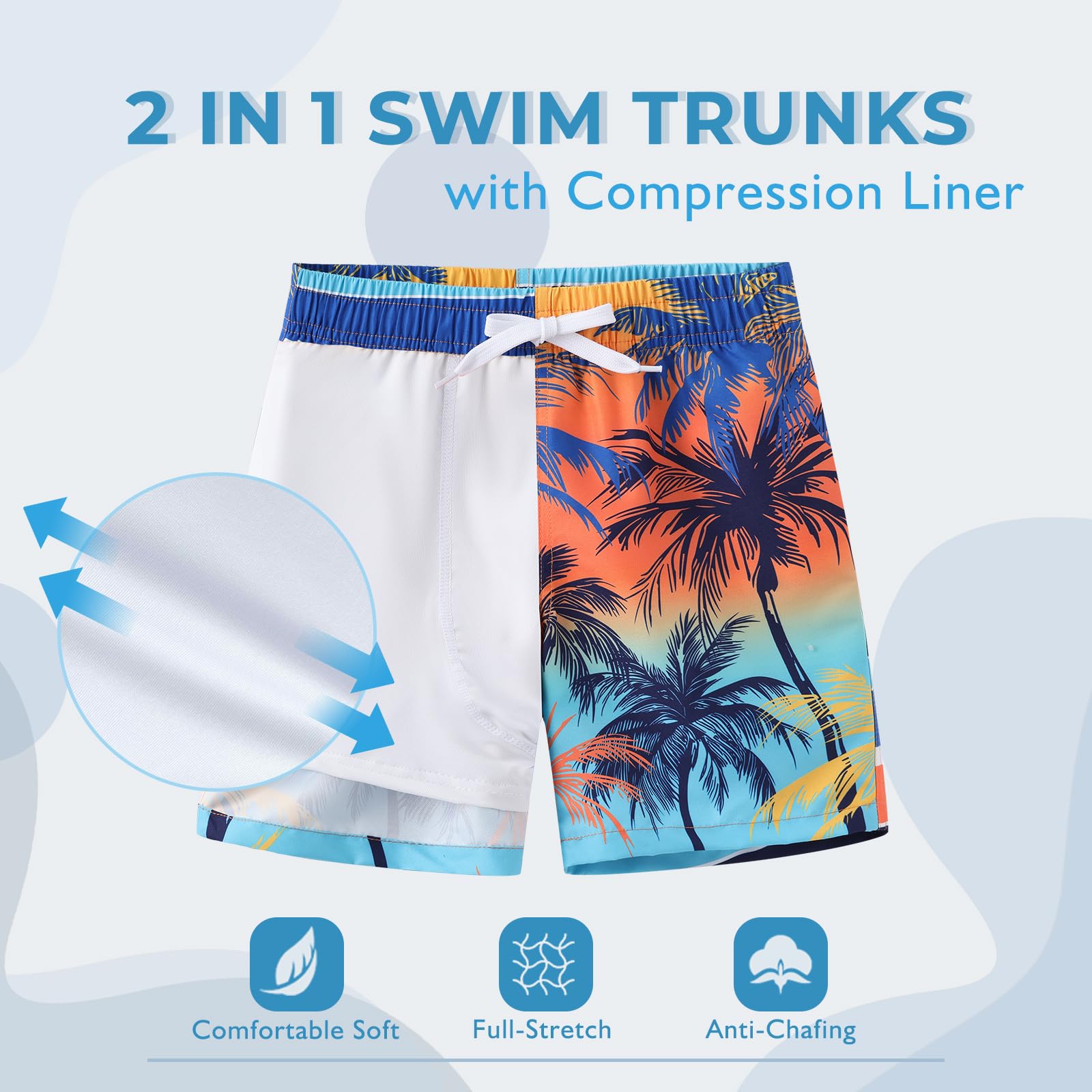 Costume da bagno per bambini, pantaloncini da bagno ad asciugatura rapida, a compressione, da spiaggia, da 3 a 16 anni