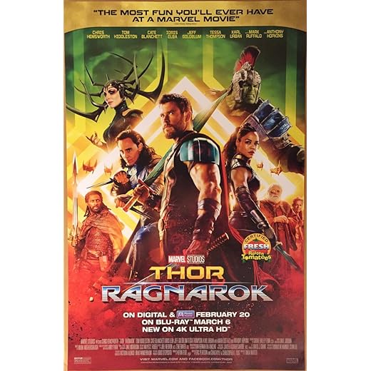 Movie Poster THOR RAGNAROK 1 Sided ORIGINAL 26x40 MARVEL CHRIS HEMSWORTH