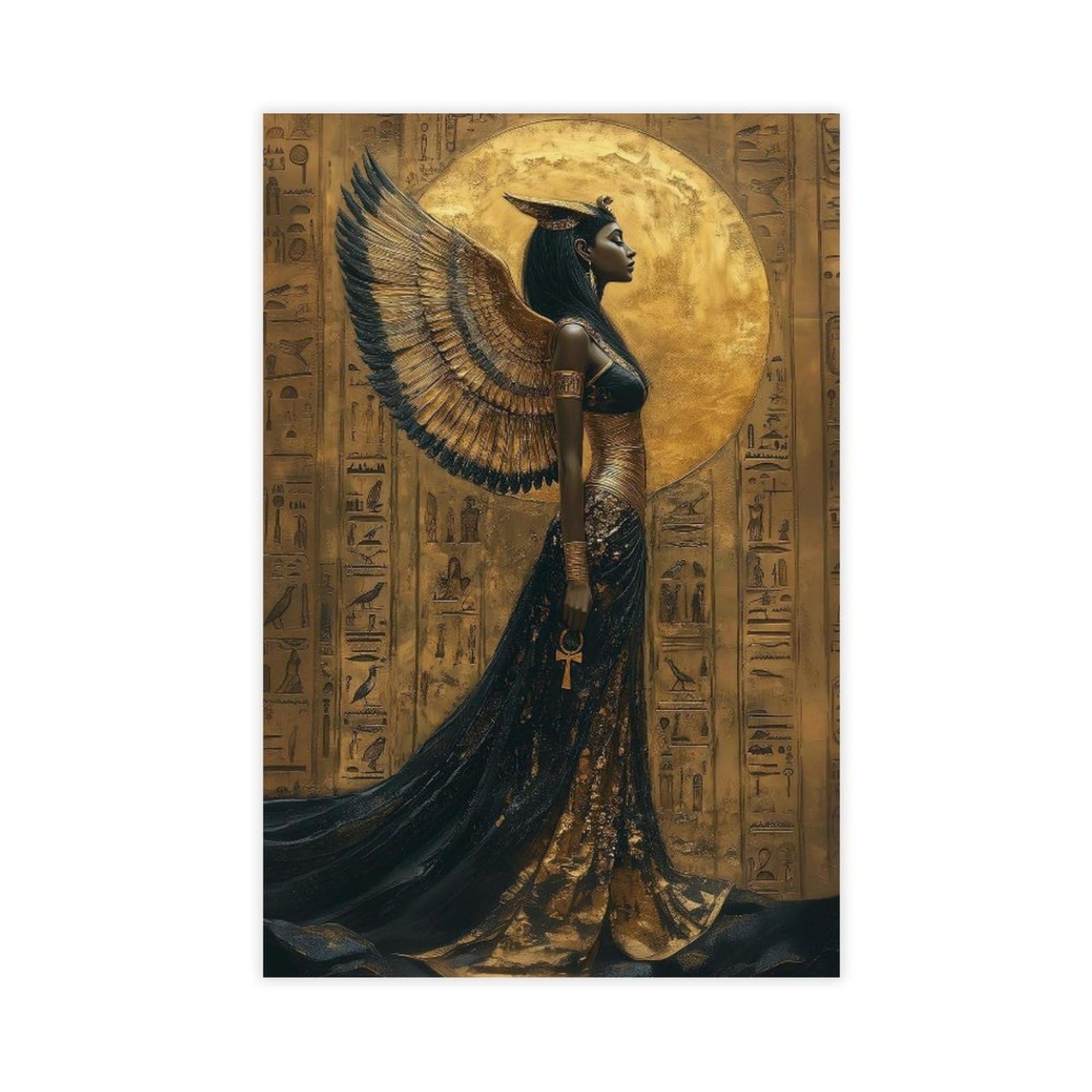 NCUDANK Bastet, The Egyptian Goddess of War. Canvas Poster Bedroom Decor Landscape Office Room Decor Gift 12x18inch(30x45cm)