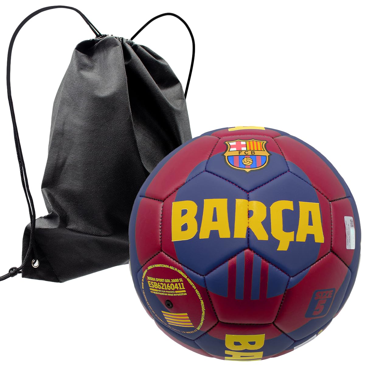 Balón Fútbol Club Barcelona Talla 5 Grande Bicolor Producto Oficial tamaño Similar al reglamentario en fútbol 11