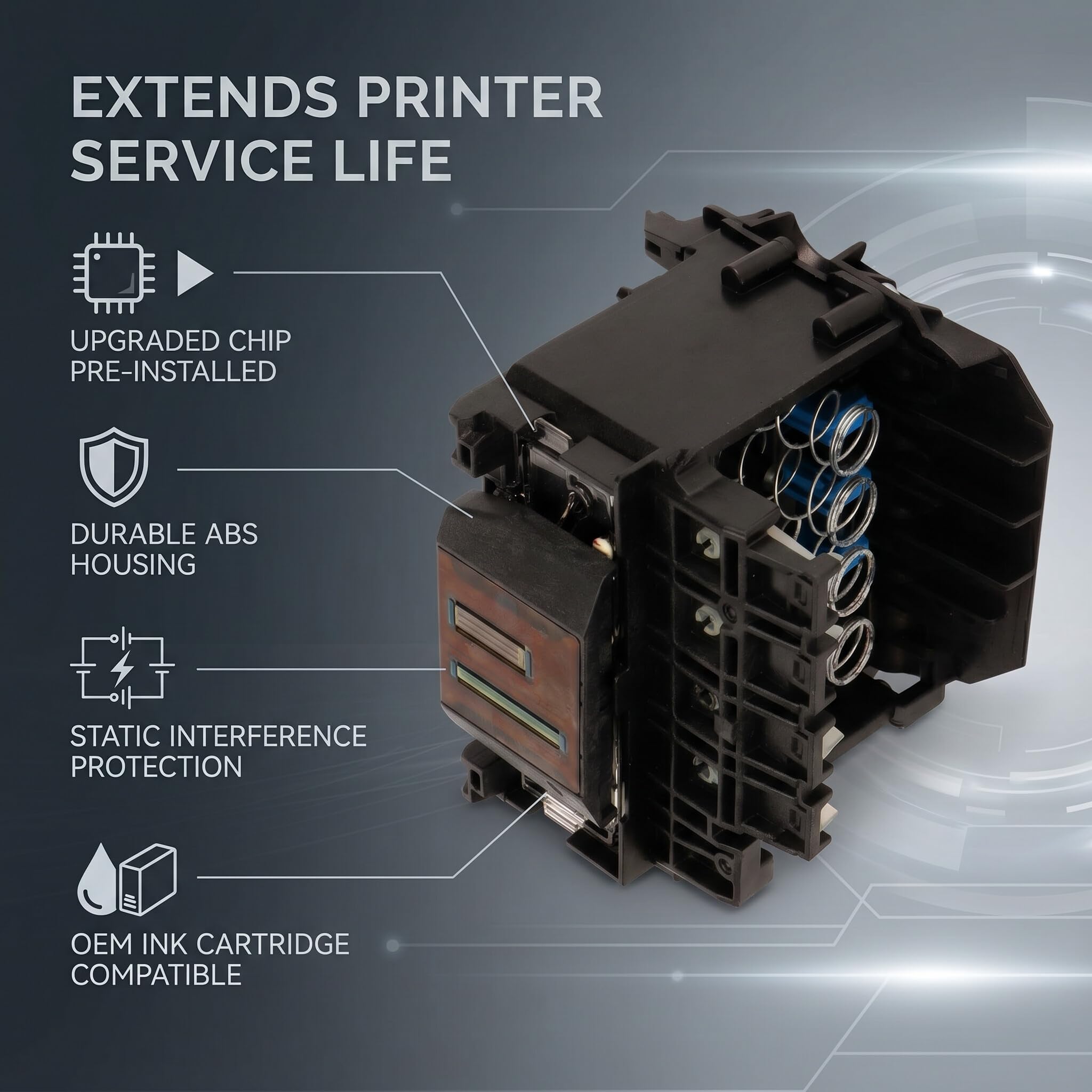 Annadue Sostituzione della Testina di Stampa per HP per 7110 per 7510 per 7512 per 7612 per 6100 per 6100e per 6700 per 7600 per 7610 per 7620 per 6600 per 6060e Stampante