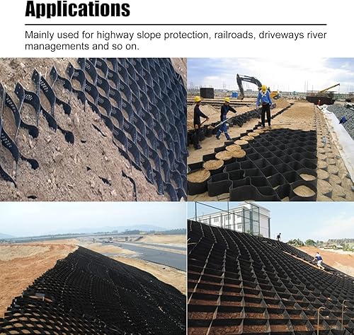 Miniatura 2 de geo grid - Rejilla geocelda de 2 pulgadas, 3 pies, 6 pies, 10 pies, 16 pies, 20 pies, 26 pies, 30 pies, estabilizador de grava para estacionamiento