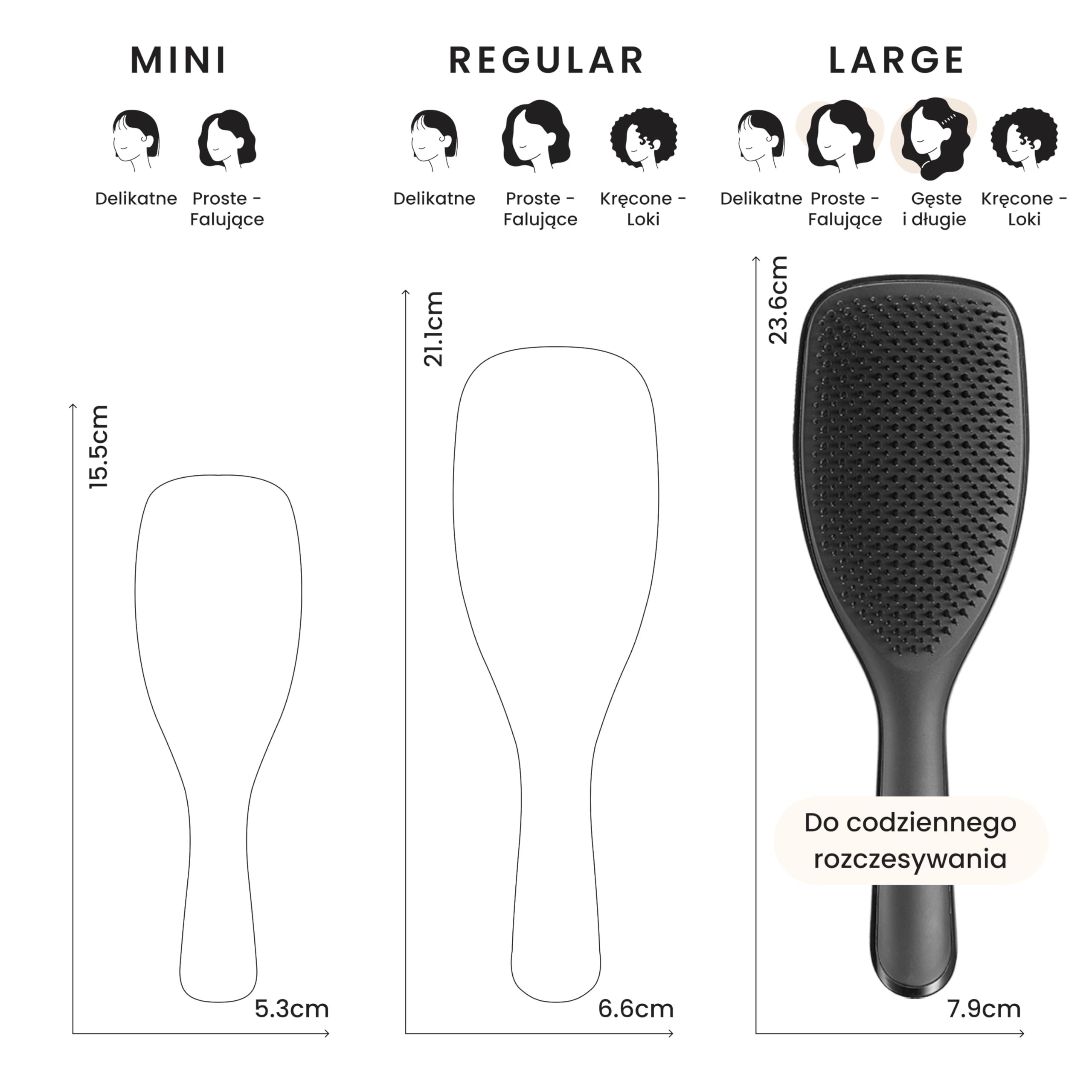 Tangle Teezer Ultimate Detangler - Szczotka do rozczesywania do gęstych, lokowanych i długich włosów - Dwupoziomowe ząbki zmniejszają łamliwość i eliminują splątania - Czarny połysk