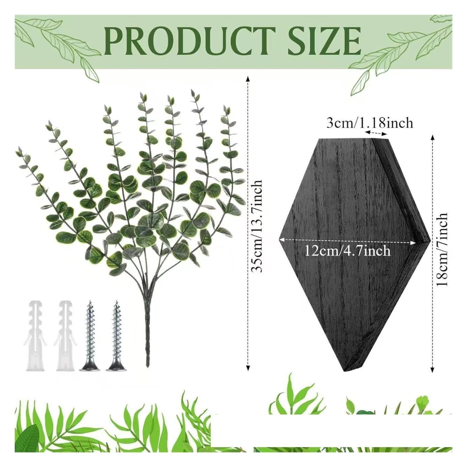 Holzwand-Blumentopf-Dekoration, Kamin-Trockenblumen-Dekoration Für Haushalt