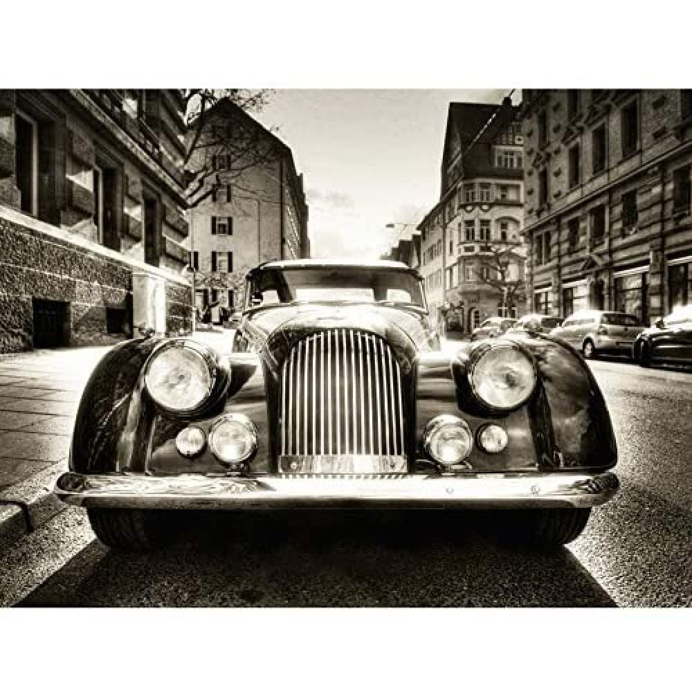 Wee Blue Coo Morgan Oldtimer Vintage Car Black White Photo Art Large Art Print Poster Wall Decor 18x24 inch