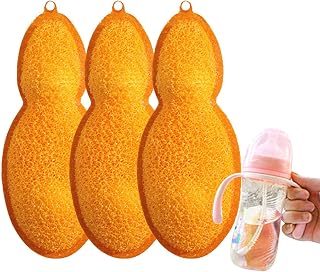 Bean Bottle Cleaner - Mini Scrubbing Sponge - Beans-Shaped Bottle Cleaning Sponge Multi-Functional Cleaning Kitchen Dish Sponge for Internal Cleaning of Small Mouth Pipidog