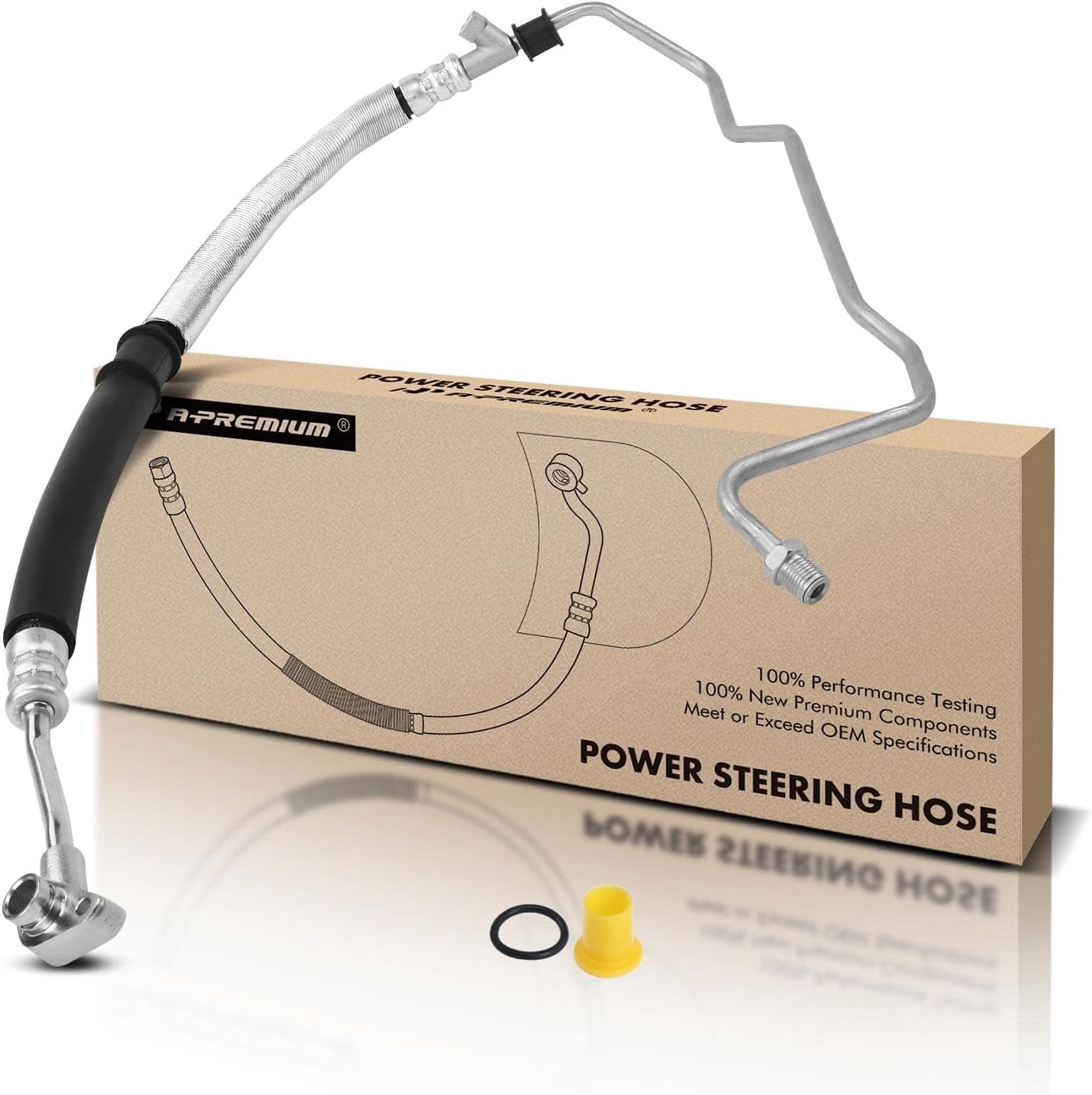 A-Premium Power Steering Pressure Hose Line Assembly Compatible with Acura TL Base Type-S 2007-2008 3.2L 3.5L