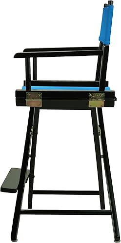 Miniatura 5 de Casual Home 220-02021-27 - Silla de director de 24 in, marco negro, con lona color turquesa, altura de mostrador