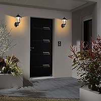 Vista 7 de FUDESY Linterna de pared para exteriores del anochecer al amanecer, lámpara de pared con sensor exterior para porche, resistente al agua