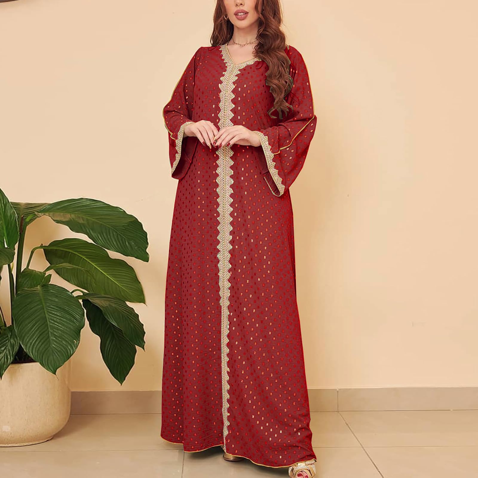 Vintage Women Abaya Long Maxi DRE Arab Jilbab Muslim Robe Islamic Kaftan Muslim Kleider, Damen Lange Arabische Muslimische Islamischer Dubai Kleidung