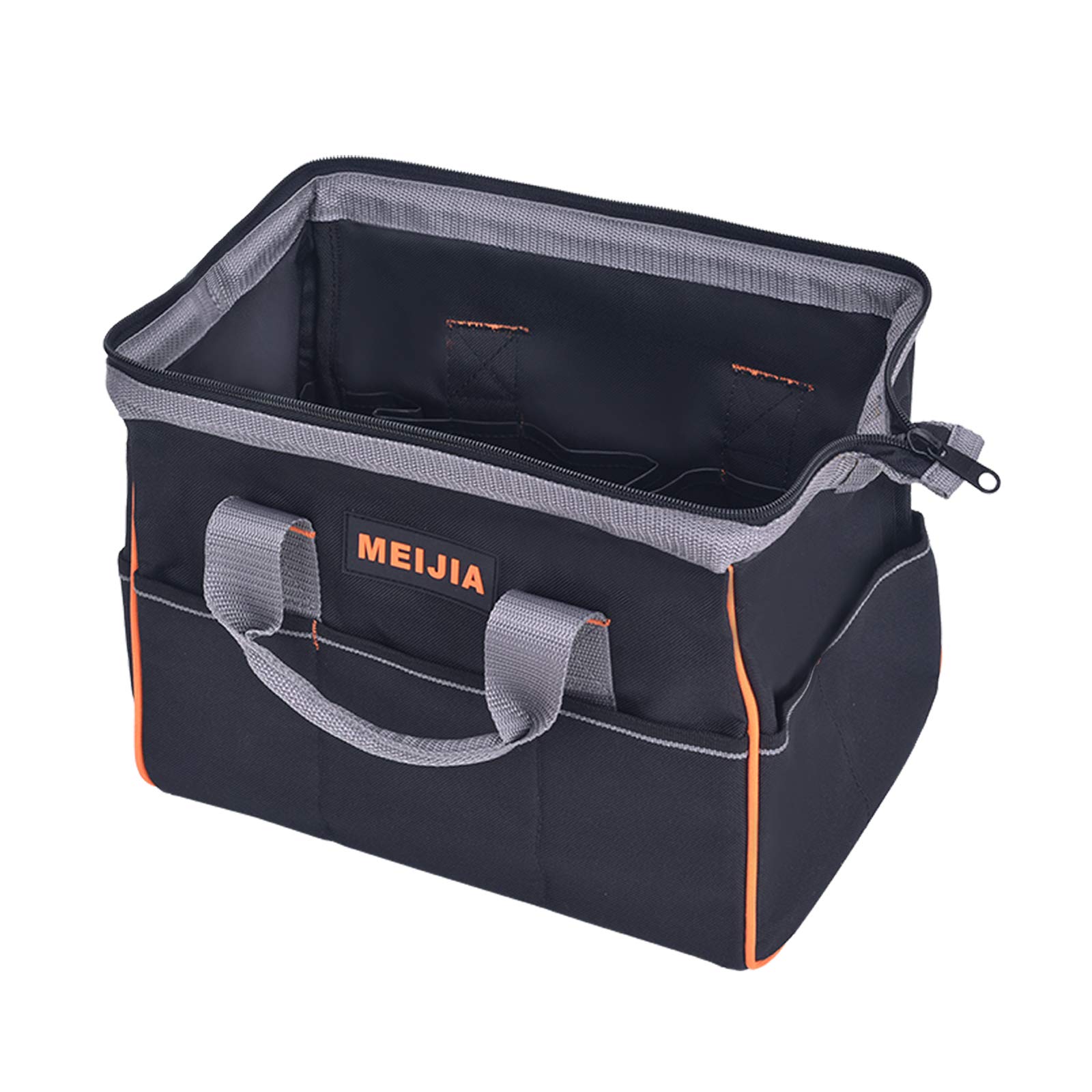MEIJIA Tool Bags Waterproof Multi-Compartment Pocket Tradesman's Wide Mouth Storage Tool Bag,Fit for Home,Workshop,Job Site (13")