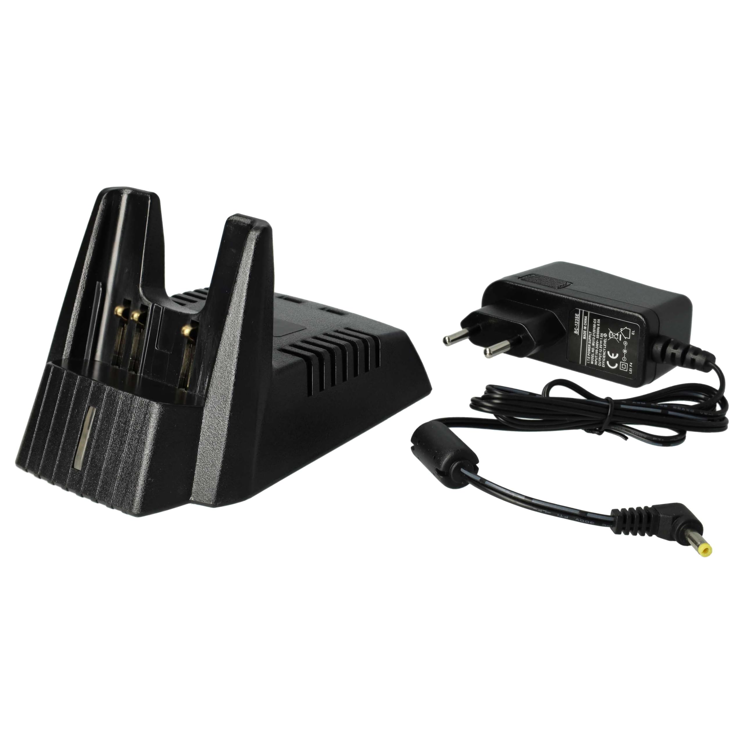 vhbw Chargeur Compatible avec Vertex VXA-300 Pilot III Batteries de Radio - Socle + Prise, 7,2 V, 0,4 A