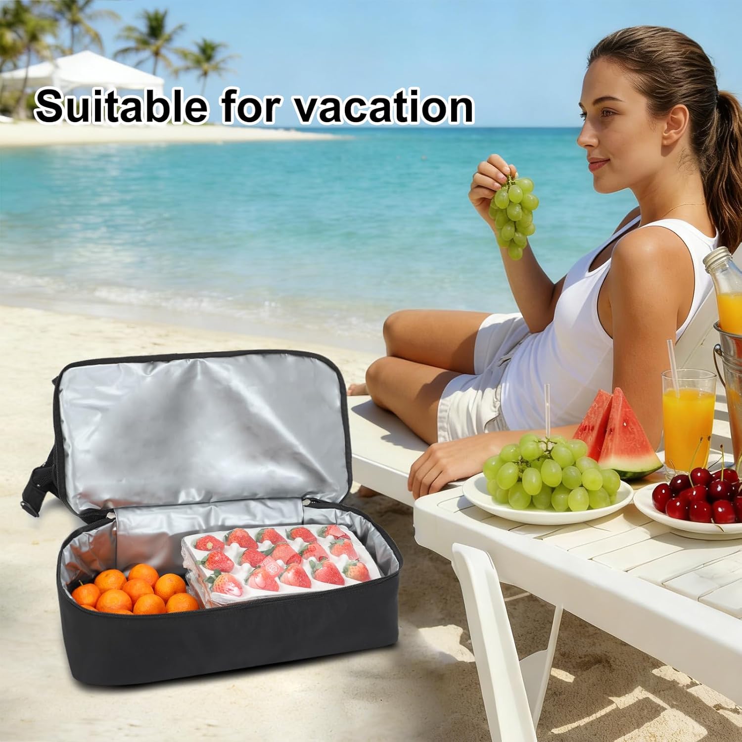 Oweisong Summer Beach Bag for Women Large Mesh Tote Handbag Vacation Essentials Hobo Sandproof Shoulder Bag for Swim Travel
