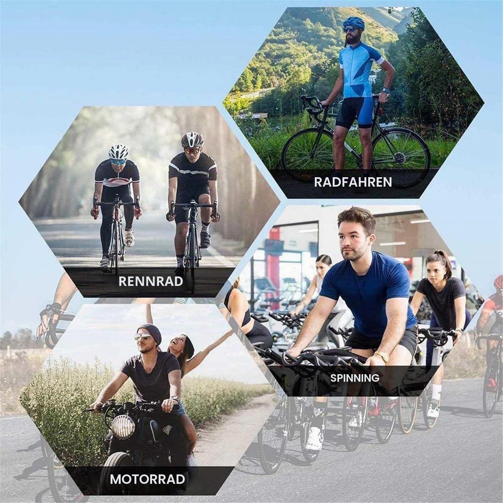 Radtrikot Set,Fahrradtrikot Herren,Atmungsaktives Sommer Kurzarm Fahrradtrikot Kurzarm + Radhose,Fahrradbekleidung Set für Fahrrad Rennrad MTB