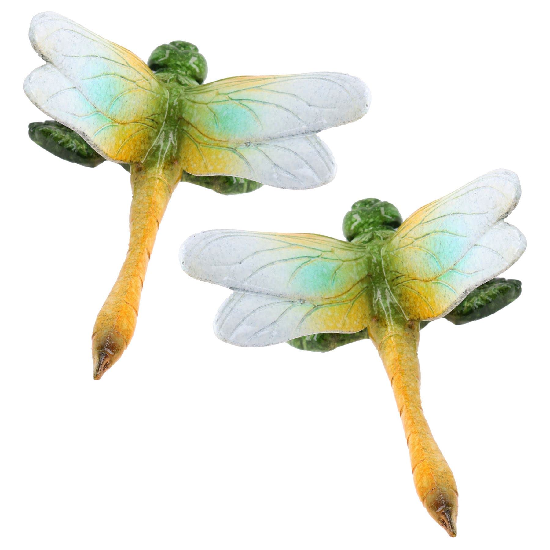Libélula de resina verde AB Tools, pareja de esculturas de alta calidad
