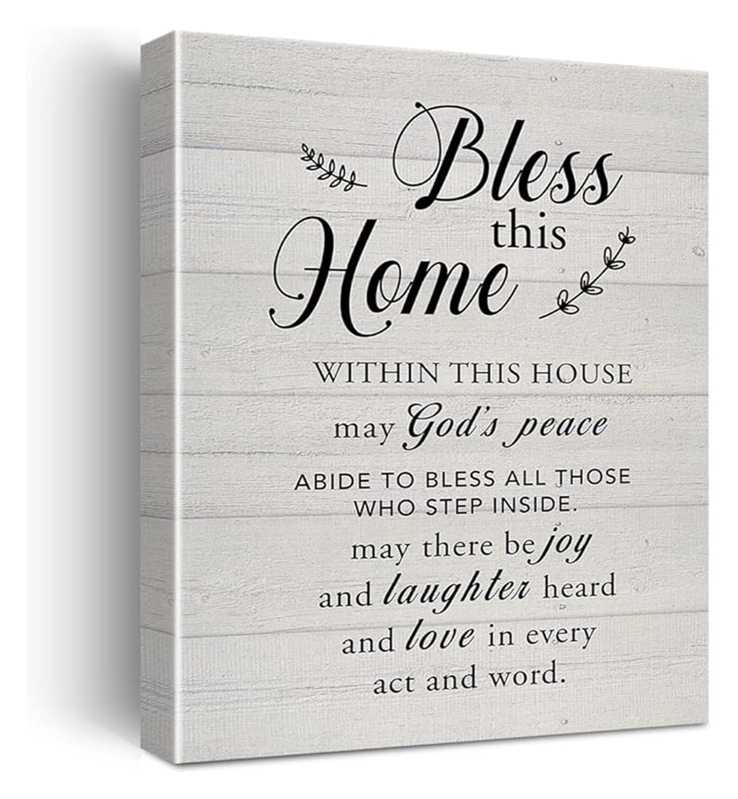 XGINERFEX Home Blessing Wall-Art Bless This Home Religious Print for Housewarming Decor(Framed,12x18inch(30x45cm))
