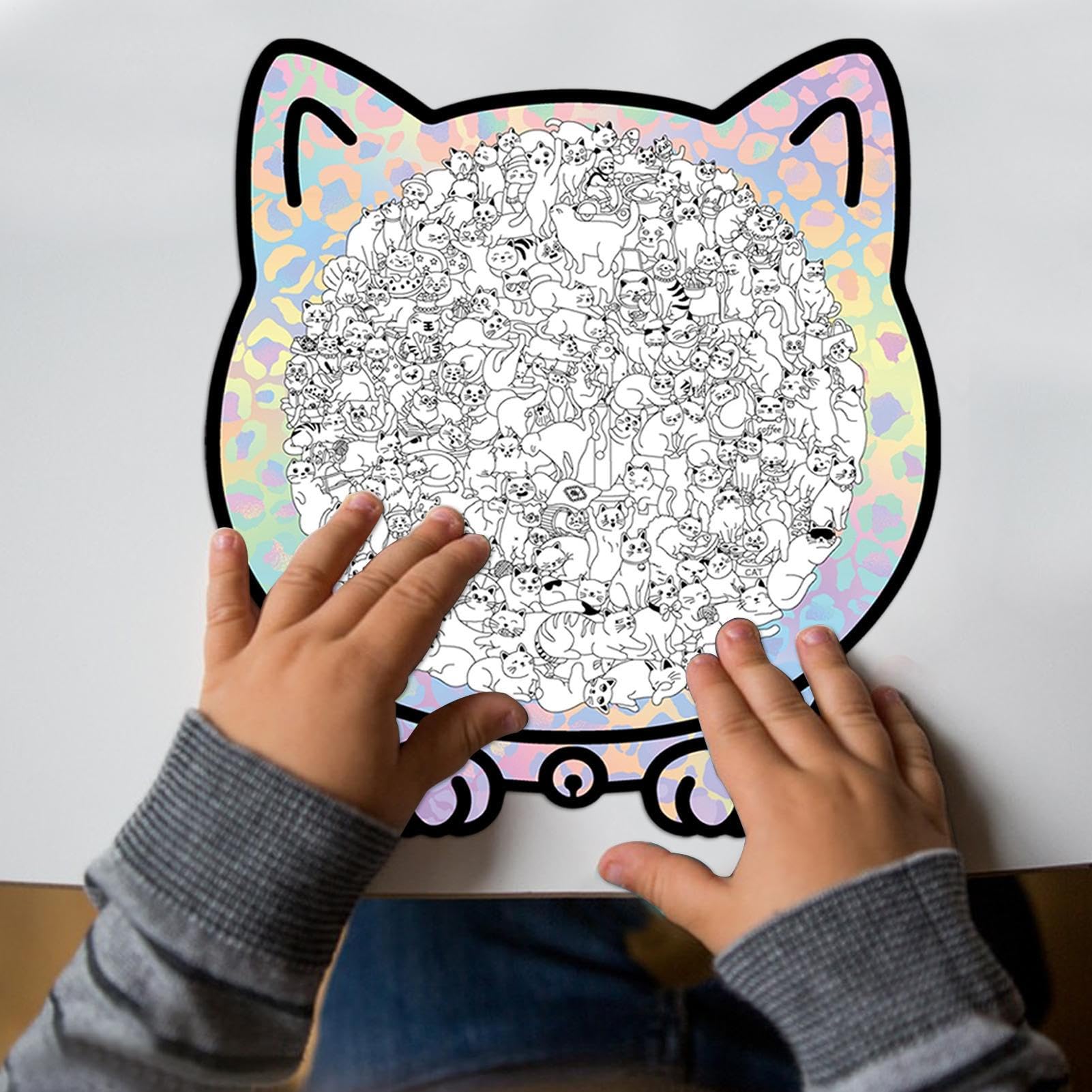 Puzzle Z Wizerunkiem Kota Dekoracja Z Ramką Na Zdjęcia