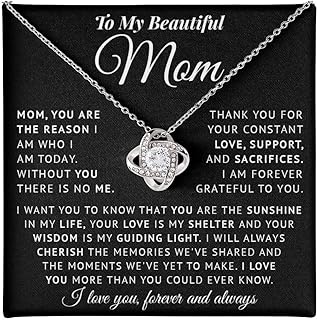 To My Mom Necklace Gifts Meaningful Gift to Mom from Son Without You There Is No Me – I Love You Necklace, Sentimental Mother's Day Gift for Mom from Son, Unique Moms Birthday Gift Ideas