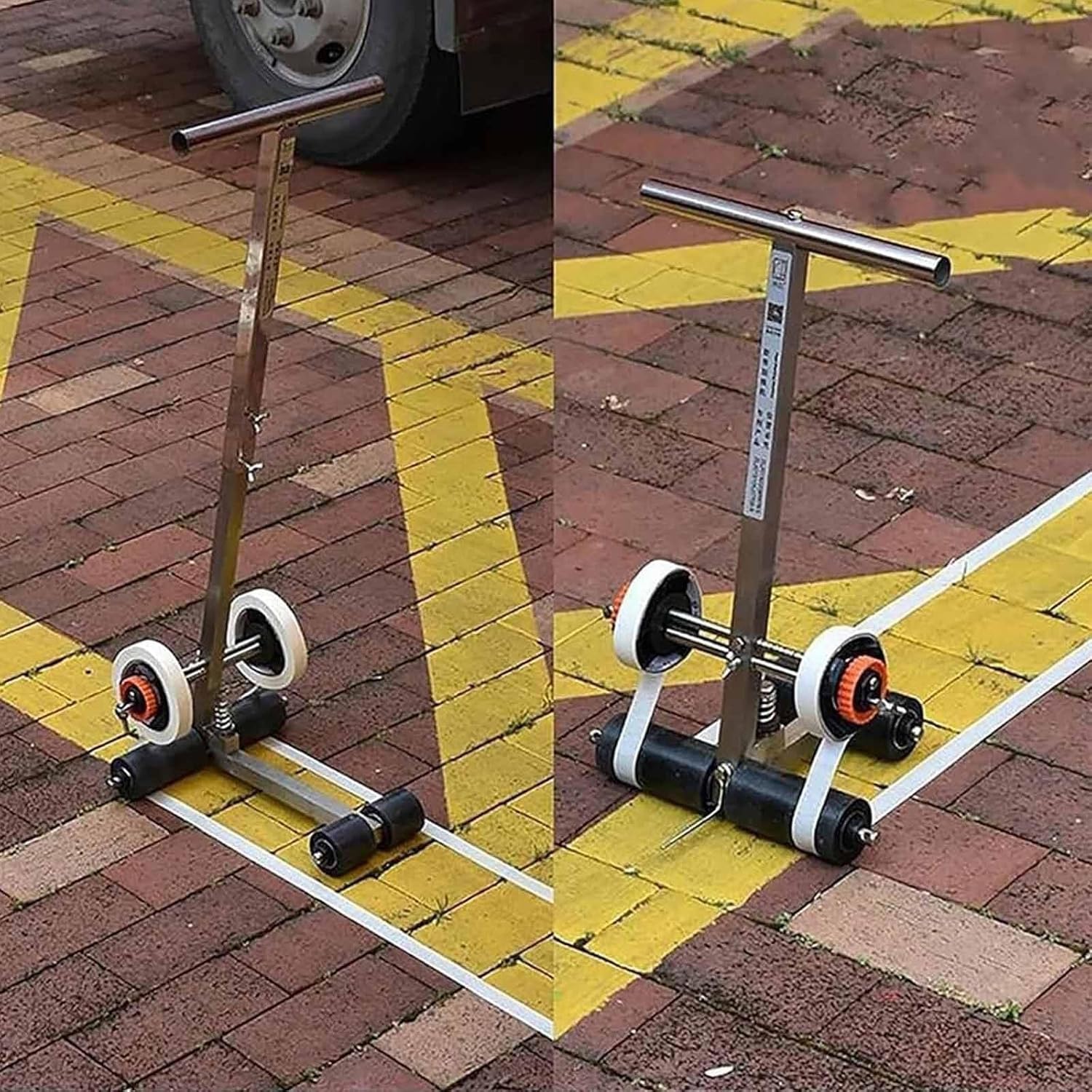 Manual Floor Tape Applicator with Circle Kit, Masking Tape Dispenser for Line Marking, Painting, Gym & Warehouse